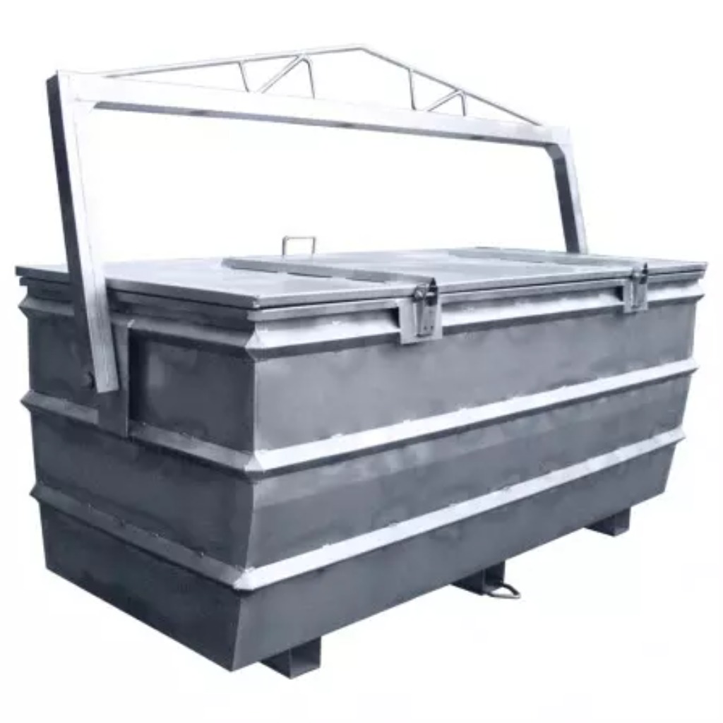 Porinox 1500 L Edelstahl-Aufbaucontainer - Winde