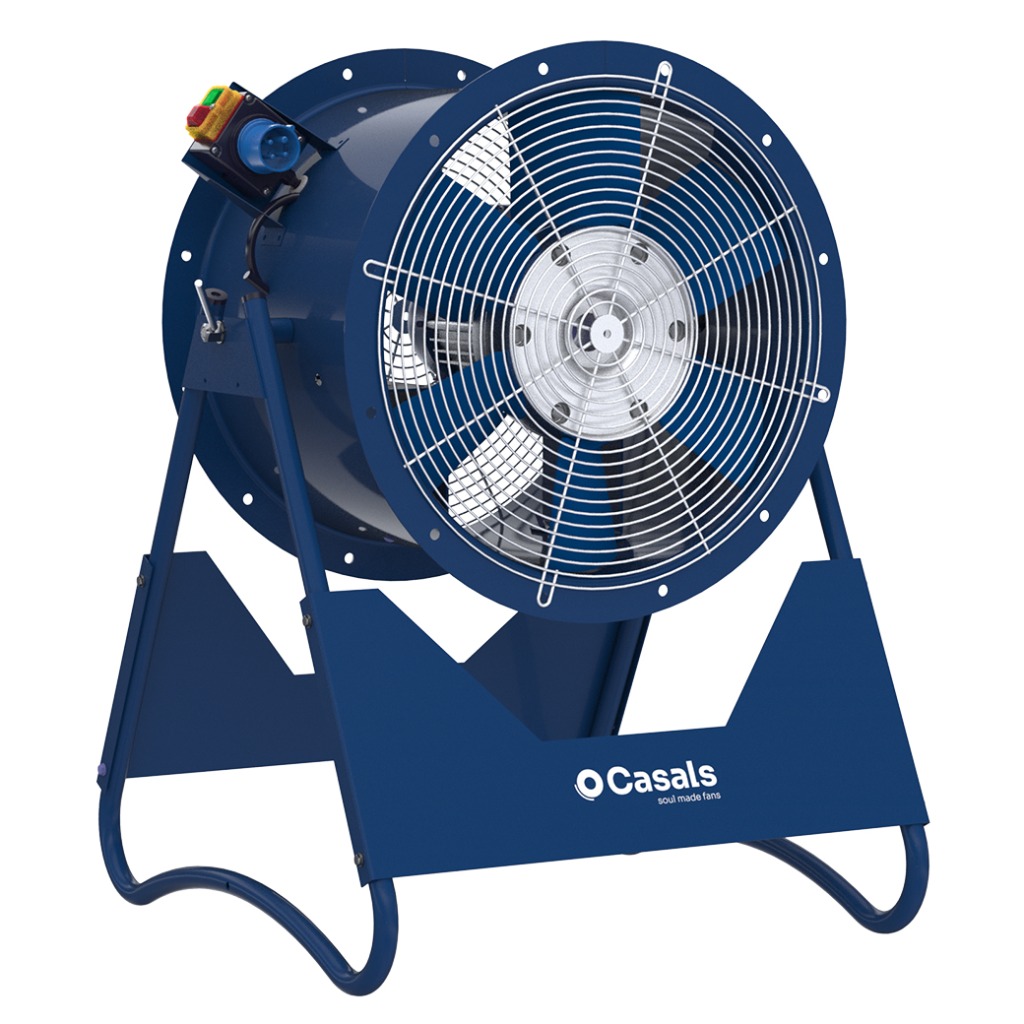 Tragbarer HI-Ventilator mit gerichtetem Luftstrahl zur Kühlung von Industrieräumen