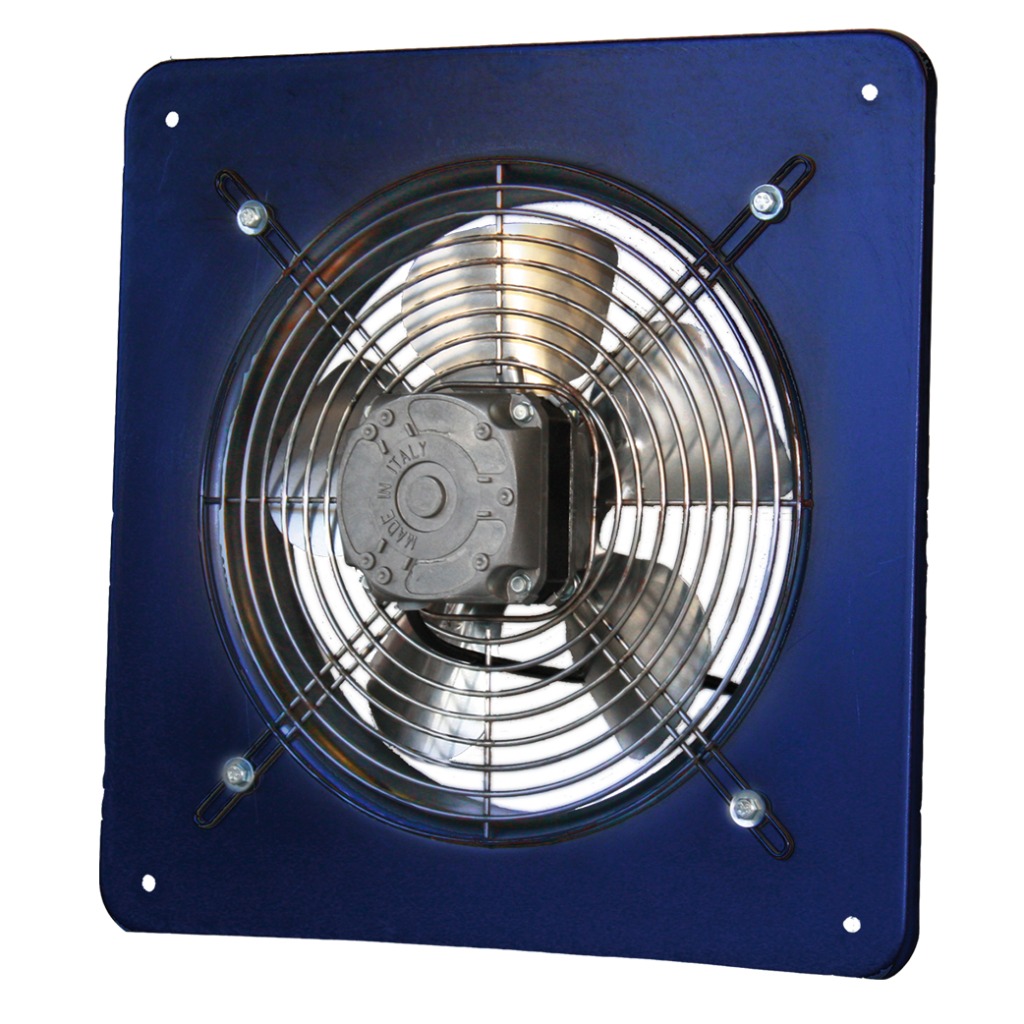 Casals HJEM-Ventilator mit quadratischem Rahmen für die Wandmontage in einem Bauernhof