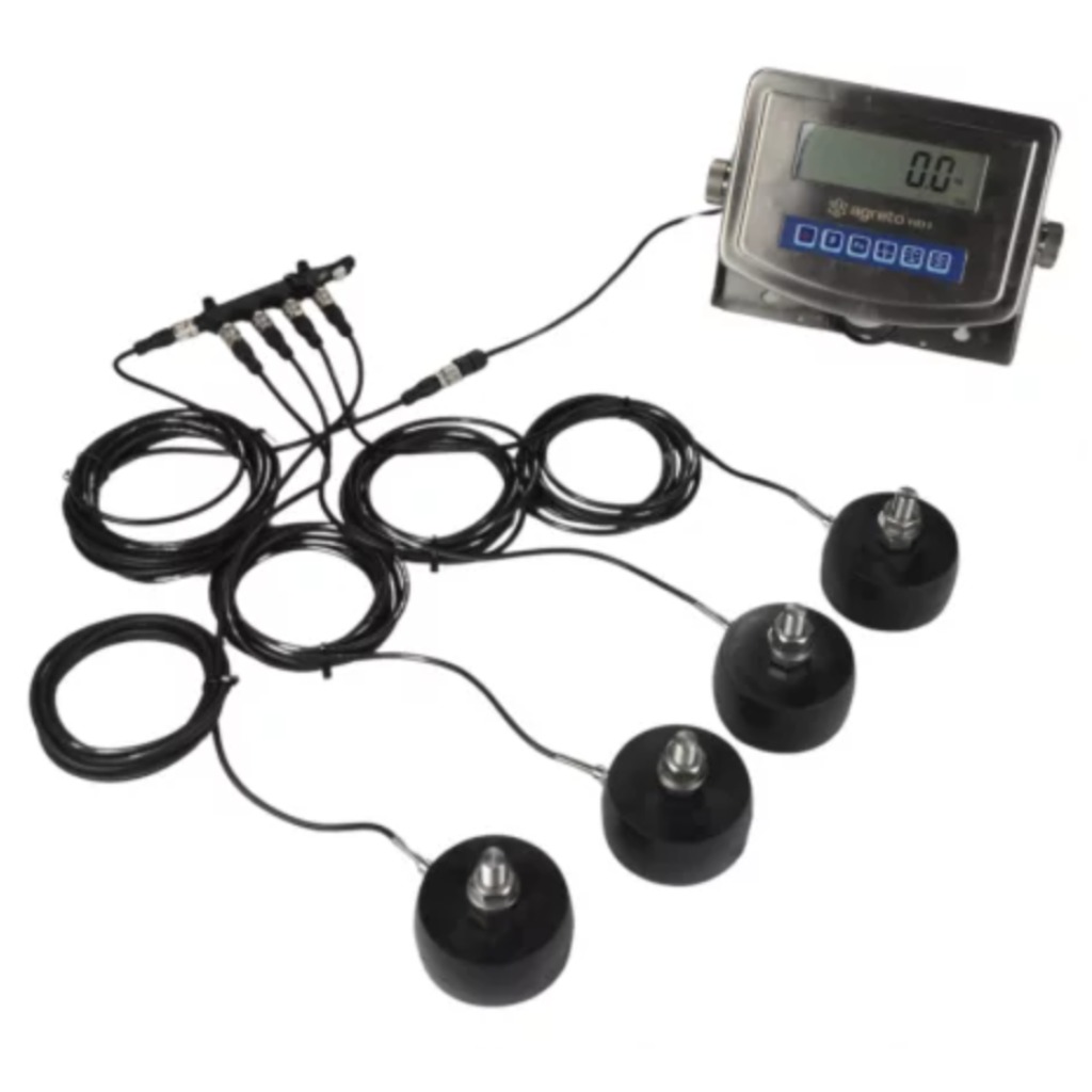 Kit de balança Agreto HD1: 4 pés de pesagem de 1t com visor