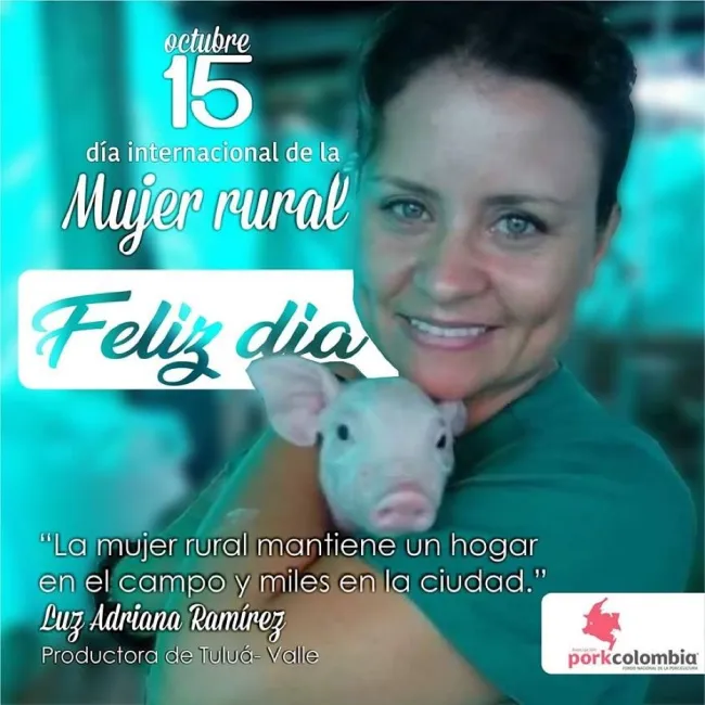 Que orgullo es representar la mujer rural Porcicola en mi país!!!